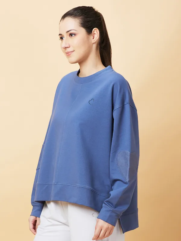 Being Human Womens Top Sweatshirt Pale Blue